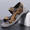 Fashion Genuine Leather Men's Sandals Fashion Summer Outdoor Hiking Trekking Shoes for Men Beach Slippers Breathable Casual Sneakers