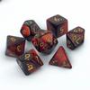 7pcs/set of COC Bicolor Acrylic Polyhedral Dice for DND Rpg Cthulhu Dice Board Game Running Group Number Dice Set