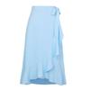 Summer One-piece Lace-up Full Skirt Irregular Hip Wrap Solid Color Skirt Cross-border Women's Dress