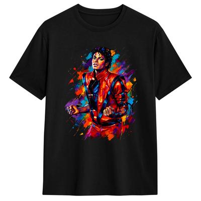 Майкл Джексон Триллер Винтажная Хлопковая Футболка MJ Для Унисекса Летние Винтажные Футболки Харадзюку Футболка Большого Размера С Рисунком Топы