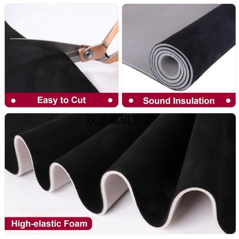 50см*140см Черный Цвет Замшевая Композитная Губка Ткань Ткани для Модификации Салона Крыши Автомобиля для DIY Декора Мебели Ремонт