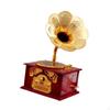 Antique Gramophone Music Box Tabletop Display Phonograph Model 12x11x23cm for Home Office Jewelry