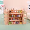 1 Set Doll House Scene Decor Accessories 1:12 Dollhouse Miniature Supermarket Shelf Mini Display Stand Storage Rack Model Toy