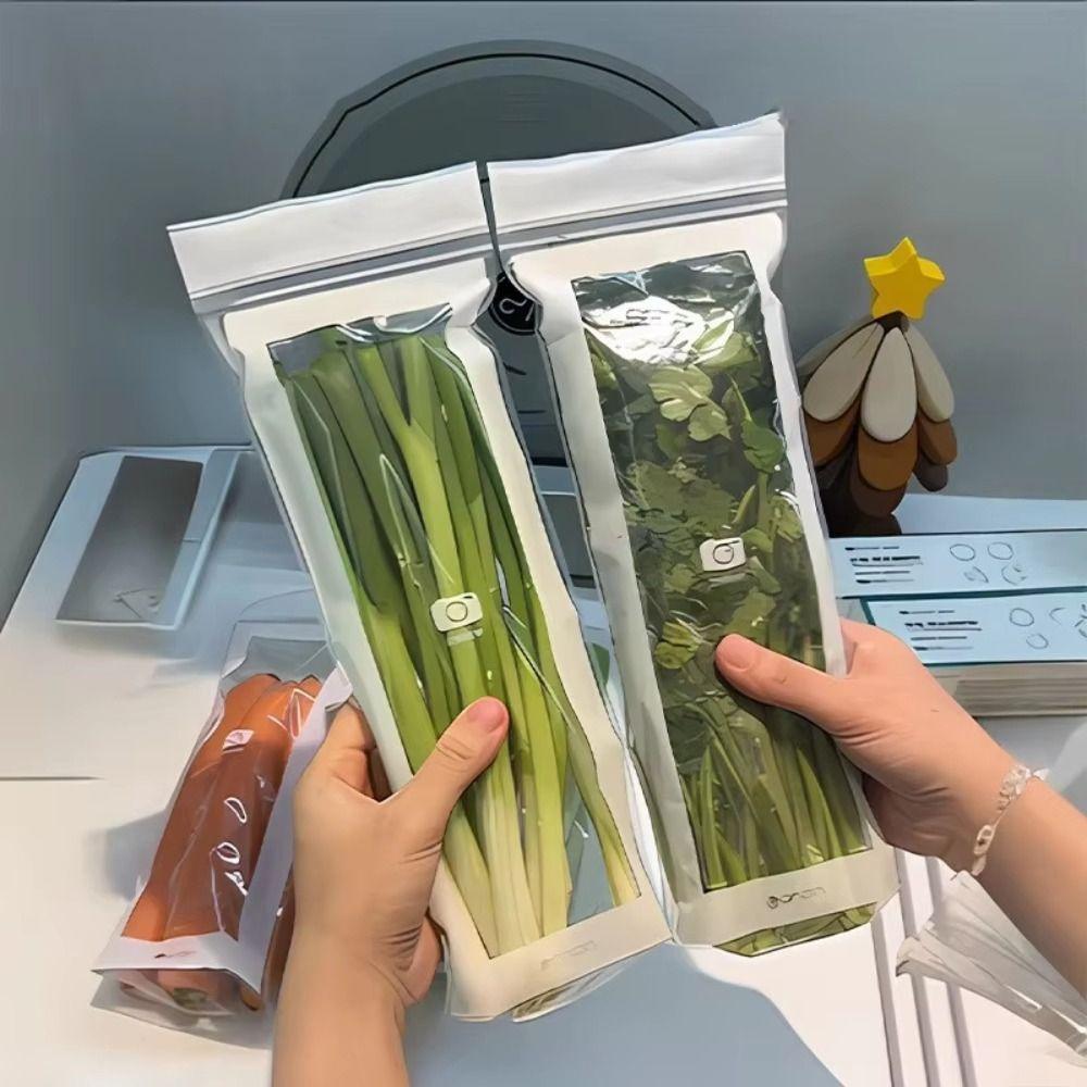 15/50 шт. Длинные многоразовые пакеты для герметичного хранения продуктов Утолщенный влагостойкий пакет для хранения продуктов Длинная полоса Герметичный