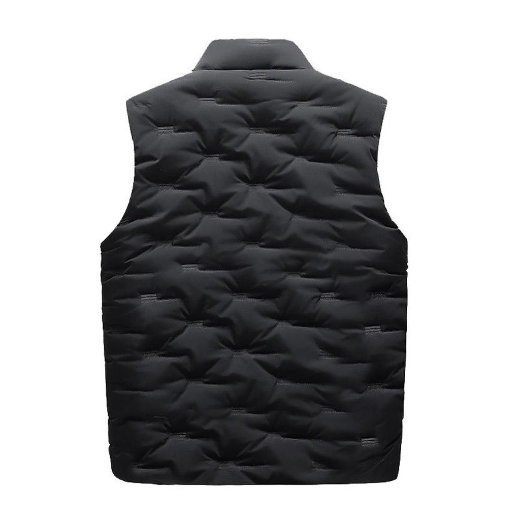 Men Winter Fashion Stand Collar Color Waistcoat Vest Jacket Top Coat
