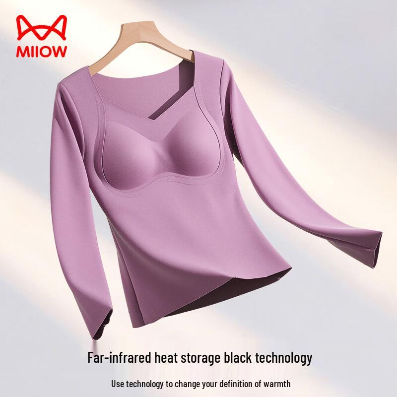 MIIOW Женский термотоп из кашемира и шелка со встроенными чашками