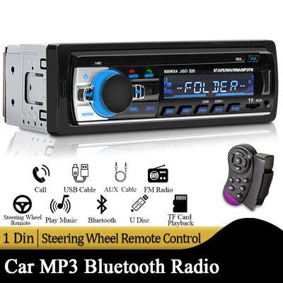 Автомобильное радио 1 Din стерео мультимедийный MP3-плеер цифровой Bluetooth FM ISO мощность Aux вход USB Bluetooth универсальное авторадио для авто радио
