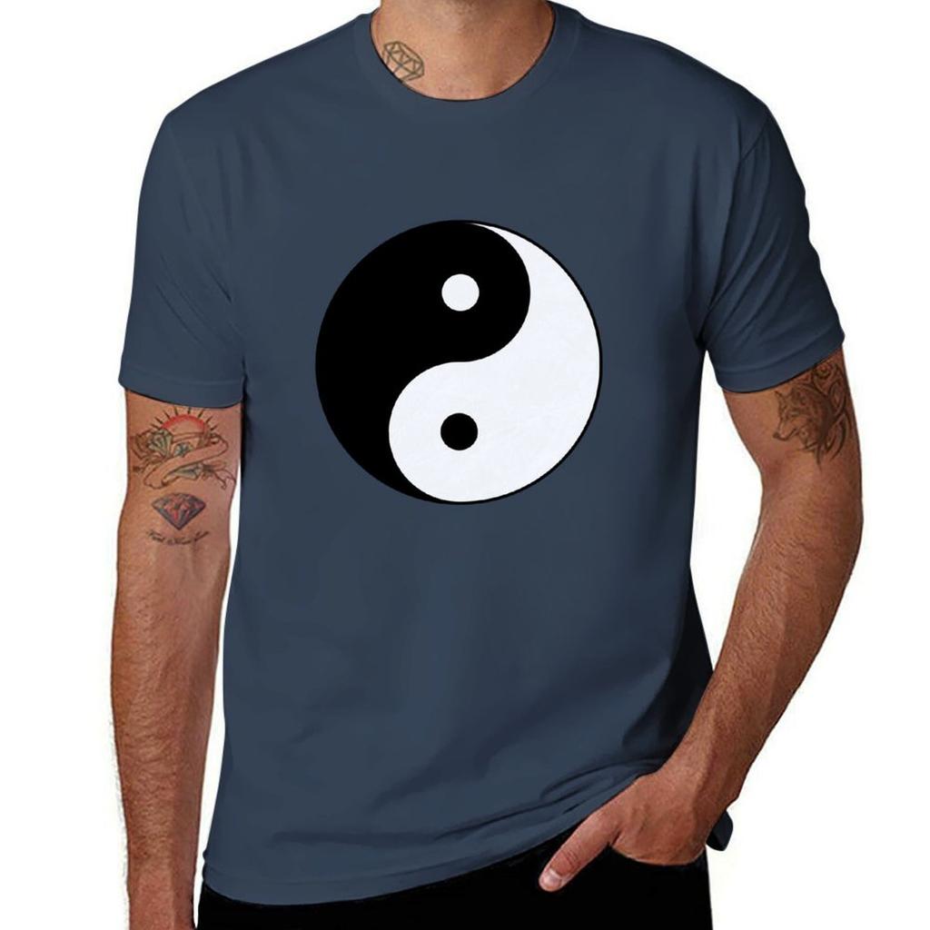 Yinyang Symbol Tshirt Minimalist Casual Short Sleeve Top
