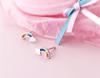 925 Sterling Silver Colorful Crystal Rainbow Earrings For Women Girl Handmade Stud Earrings Sterling -Silver -Jewelry Eh103