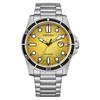 Stainless Steel Marine 1810 Eco-Drive Yellow Dial Men's Analog Watch Aw1816-89X, Modern