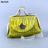 Yellow Doll Accessories Handbag For Barbie Doll Leather Mini Bag 1/6 Dolls Accessories Purse For Barbie Dollhouse Kids Toy Girls