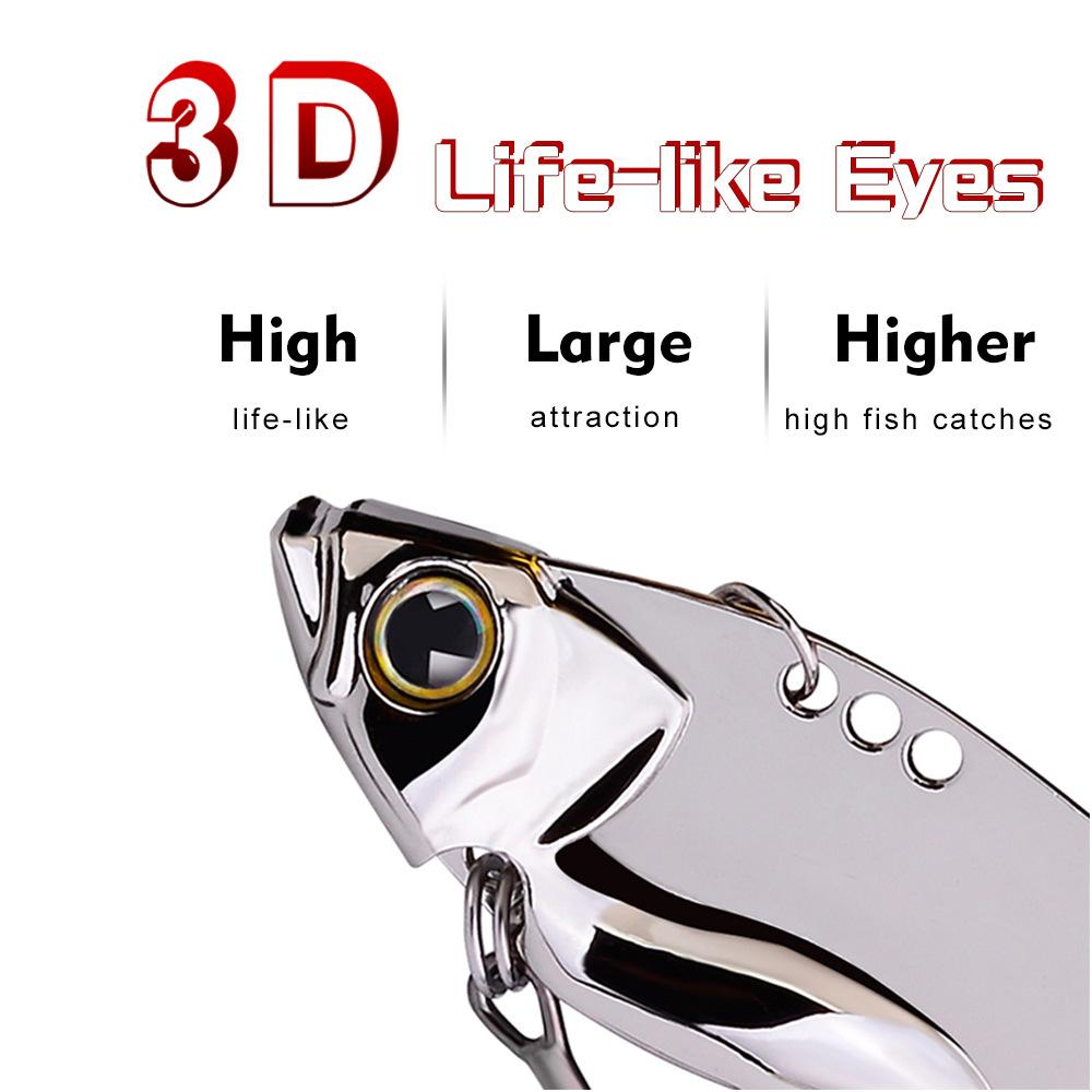 5g-20g Submerged VIB Lure Bait Gold / Silver Metal Sequin Road Sub False Bait Cockmouth Sea Bass Bionic Bait