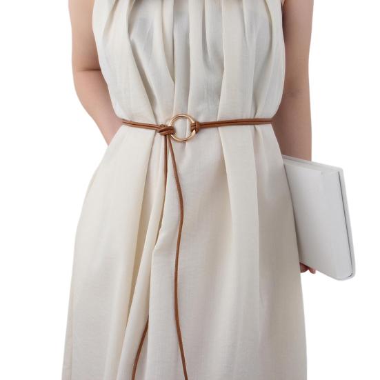 Имитация ремня Модный шнурованный декоративный пояс Кожаный аксессуар