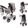 Коляска для кукол Bayer Design 2в1 Глубокая и прогулочная Kombi Neo Vario 18410AA