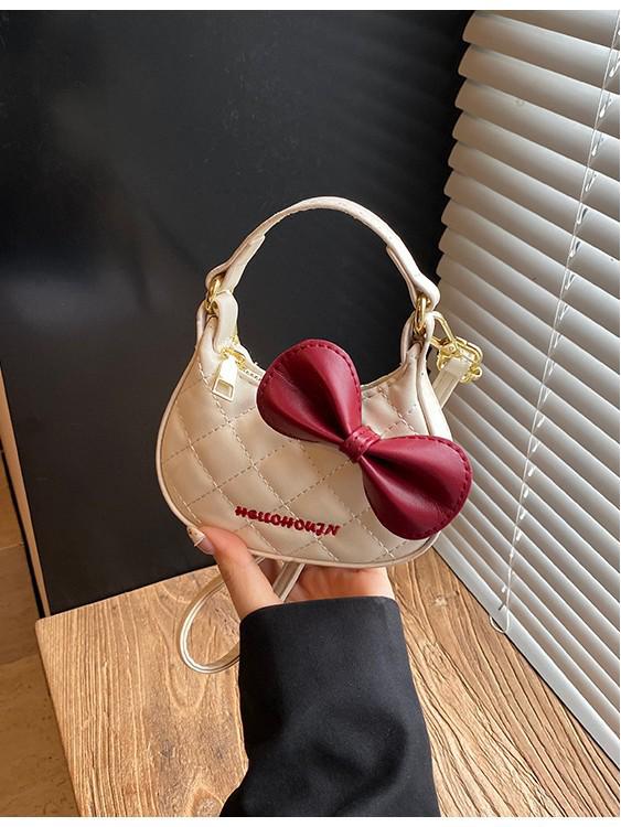 Мини-сумочка с леопардовым принтом и мини-бантом для девочек: Сумка кроссбоди на плечо Осень/Зима