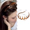 1 Pc Solid Color Wave Hairbands for Women Elegant Trendy Toothed Non-slip Hair Combs Hair Accessories Girl Face Wash Sports Headbands