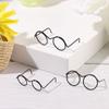 5PCS Baby Toy Alloy Cute Round Frame Doll Glasses Black Lensless