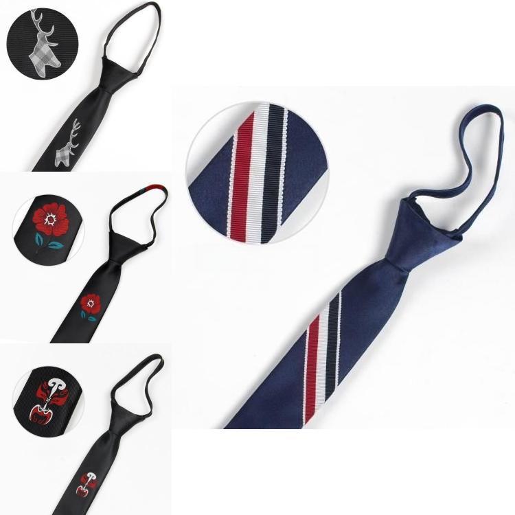 Вышитый галстук с тигром для детей из полосатой шерсти для школы или повседневной носки