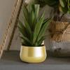 Short Hgih Mouth Flower Pot Macetas Plant Pot Vase Planter Sturdy Luxury Planter Container for Garden House Modern Metal Crafts Pot