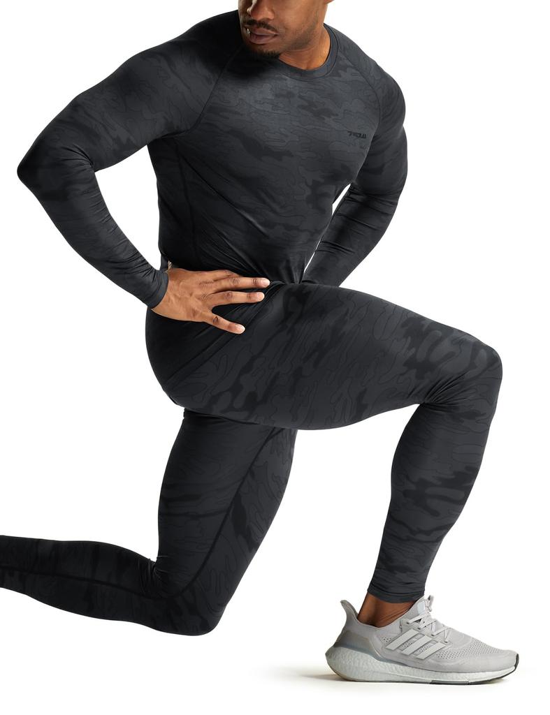 Спортивная футболка с круглым вырезом Tesla, компрессионное термобелье Power Stretch, всесезонная [защита от УФ-лучей, влагоотводящая, быстросохнущая] одежда, MUD01-JPK_S