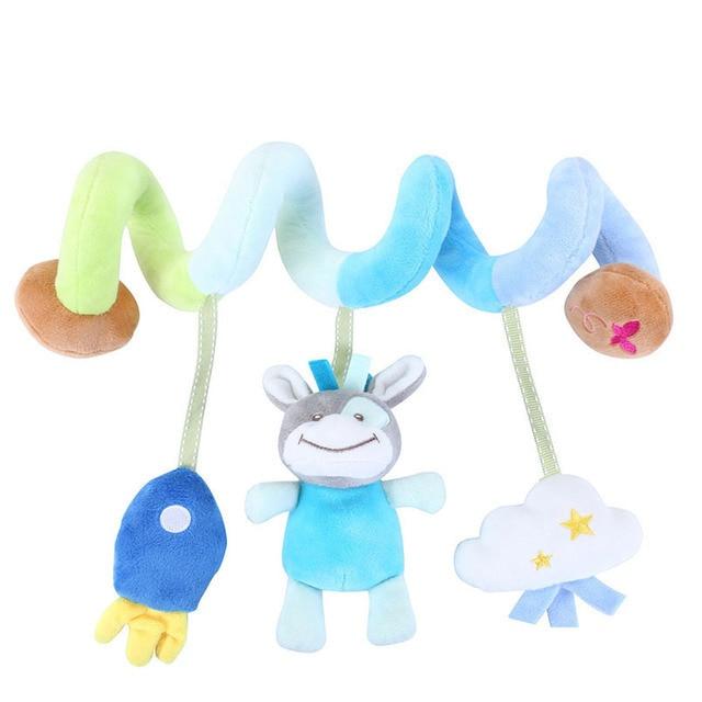 Hanging Spiral Rattle Stroller Cute Animals Crib Mobile Bed Baby Toys 0-12 Months Newborn Educational Toy for Children