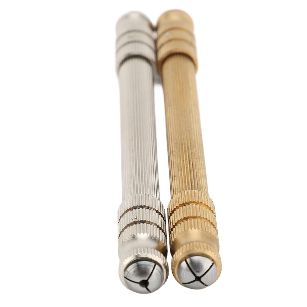 2pcs Pin Vise Hand Drill Double Headed High Strength Watchmaker Hand Drill Pin Vise for Home