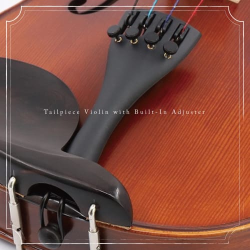 Morisho Violin Tailpiece Adjuster with Built-in Tuner, Scale Tuning Maintenance Kit for Beginners, Fractional 4/4