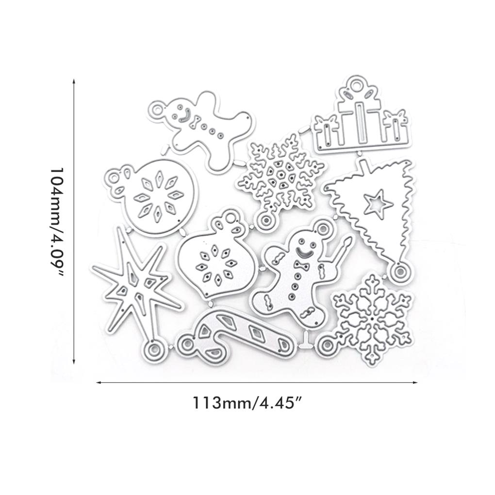1 набор рождественских штампов для нарезки DIY Die Mold Xmas Scrapbook Embossing Smooth Decorations New Year Card Making