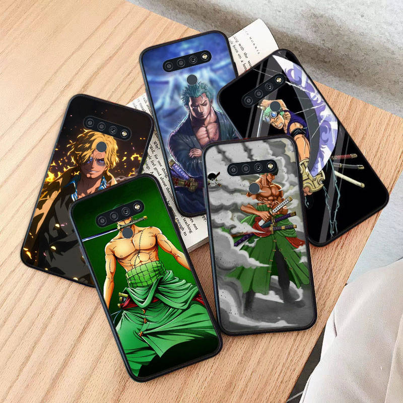 Чехол AD59 One Piece Zoro Sanji Black для Samsung Note 20 Lite S24 Ultra S23 S22 A05 A06 A11 A71 A15 A16 A13 A24 A25 A33 A52 A53 M55 M35 Sofe Cover