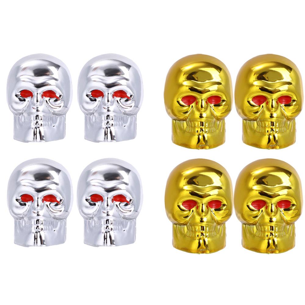 Крышка клапана автомобиля в виде черепа, колеса мотоцикла, шины, антикоррозийный медный сердечник, декоративная крышка штока клапана Шредера