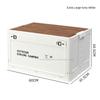 Side Door with Wheels Folding Box Camping Outdoor Wooden Lid Storage Box Clothes and Books Storage Box Trunk Stall Box