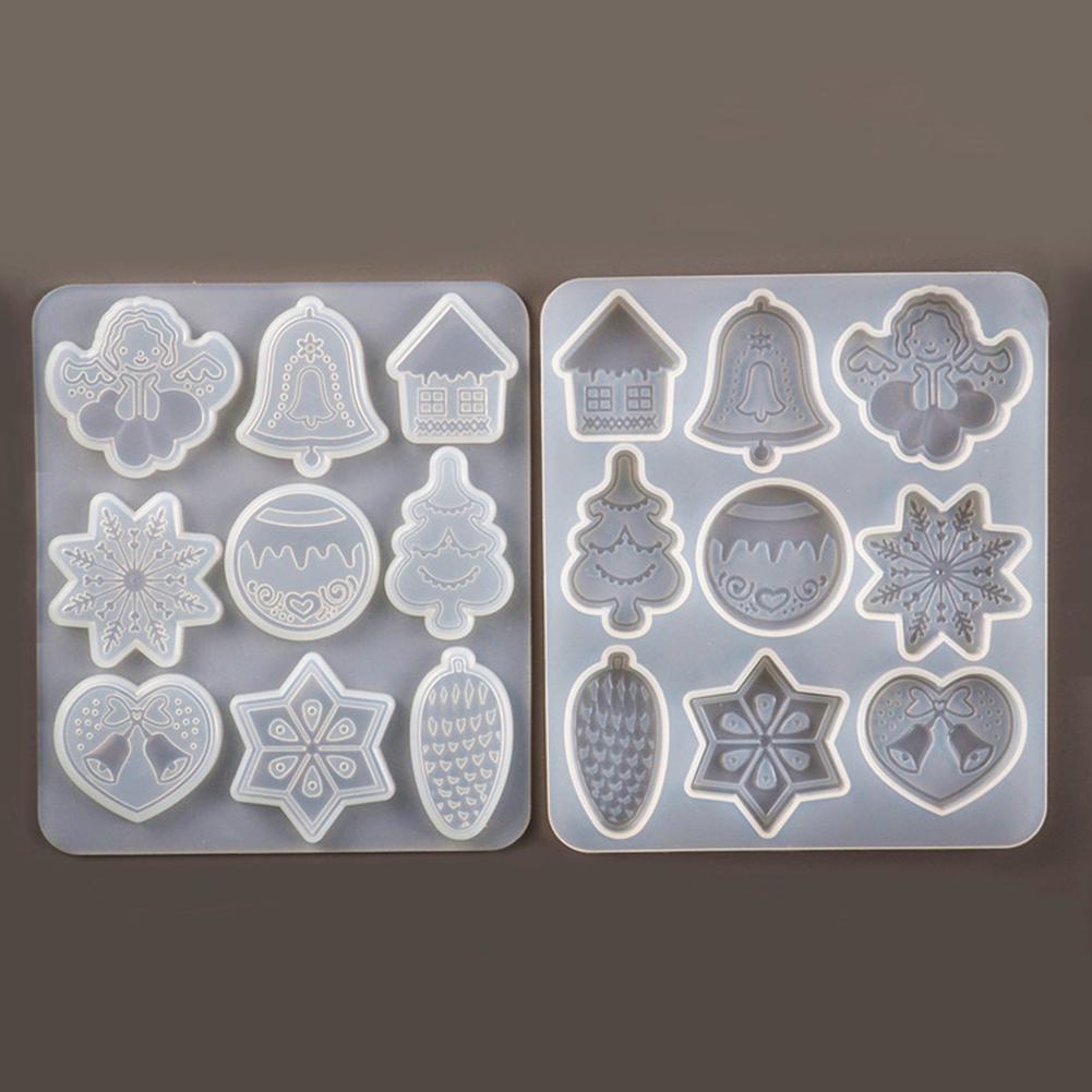 Рождество Снежинка Дерево Смола Брелок Лось Орнамент Плесень Силиконовые Формы