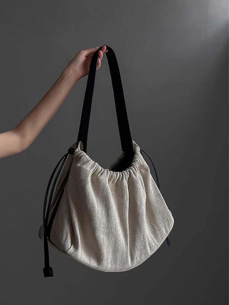 2025 New Ins Wind Niche Canvas Bag Lightweight Large-capacity Travel Bag Single Shoulder Commuter Messenger Tote Big Bag