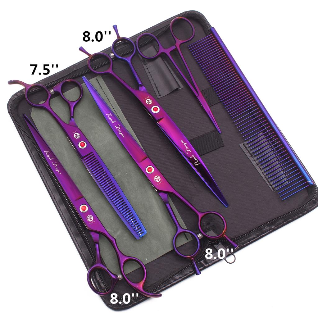 7.0'' 8.0'' ножницы для ухода за домашними животными филировочные ножницы профессиональные изогнутые ножницы для кошек и собак расческа для стрижки волос Z3005
