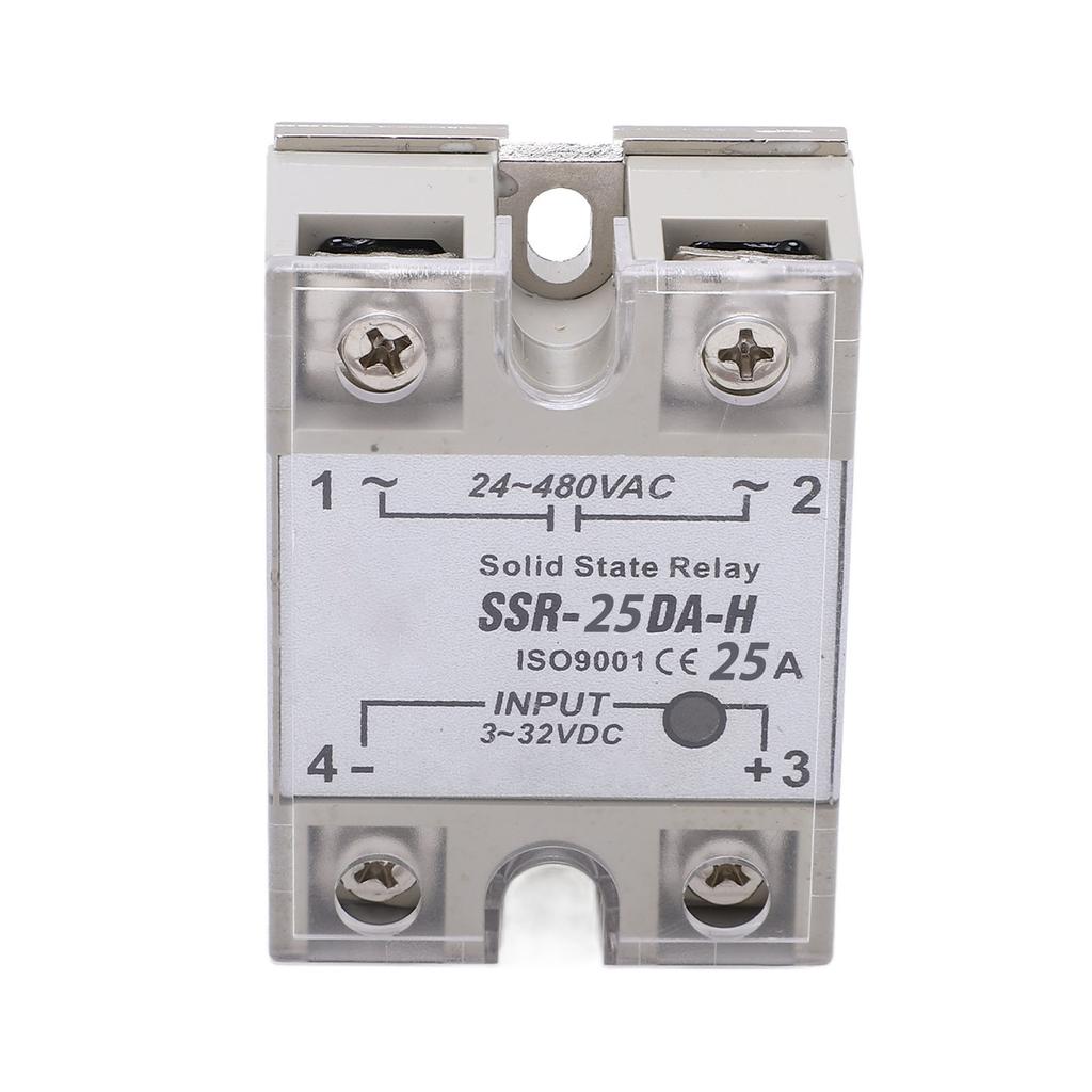 Твердотельное реле 1 фаза SSR регулирование напряжения 25A AC24‑480V управляющее напряжение 3‑32VDC