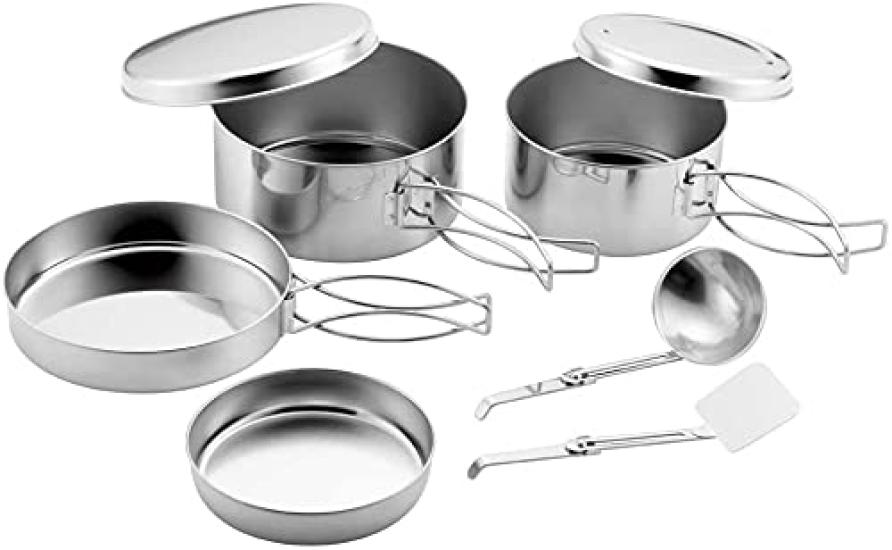 Сделано в TSUBAME Набор для кемпинга на открытом воздухе, туристическая плита, набор из 8 предметов, без сумки для хранения Сделано в Японии, зеркальная отделка, легкий, компактный, одиночный велосипед для кемпинга