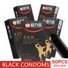 50pcs Thicken Condoms For Man Double Extra Lubricating Black Condom Natural Rubber Latex Penis Sleeve Product Wholesale Sex Toys