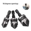 3pcs 90-degrees Chamfer Drill Bit Set Rustproof 5 Flute Wood Working Tool Lightweight Wear-resistant Countersink Drills Bits