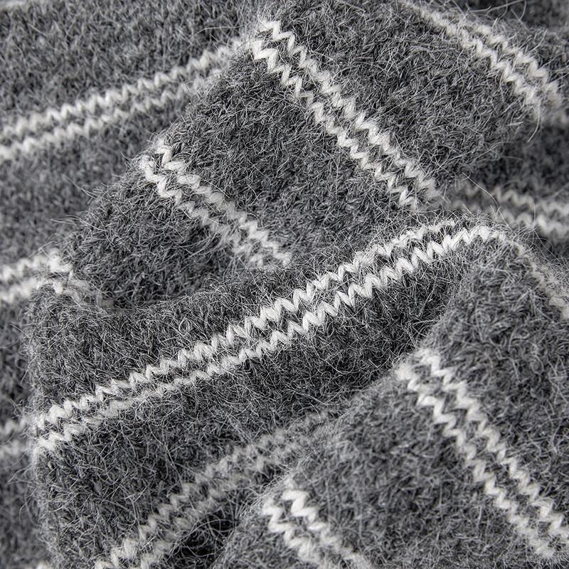 Women's Wool Blend Striped Knit Top with Heart Buttons