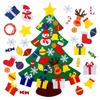 Felt Christmas Tree for Toddlers DIY Xmas Tree Set with Ornaments Indoor Christmas Door Wall Hanging Decorations Xmas Activities Gifts for Kids