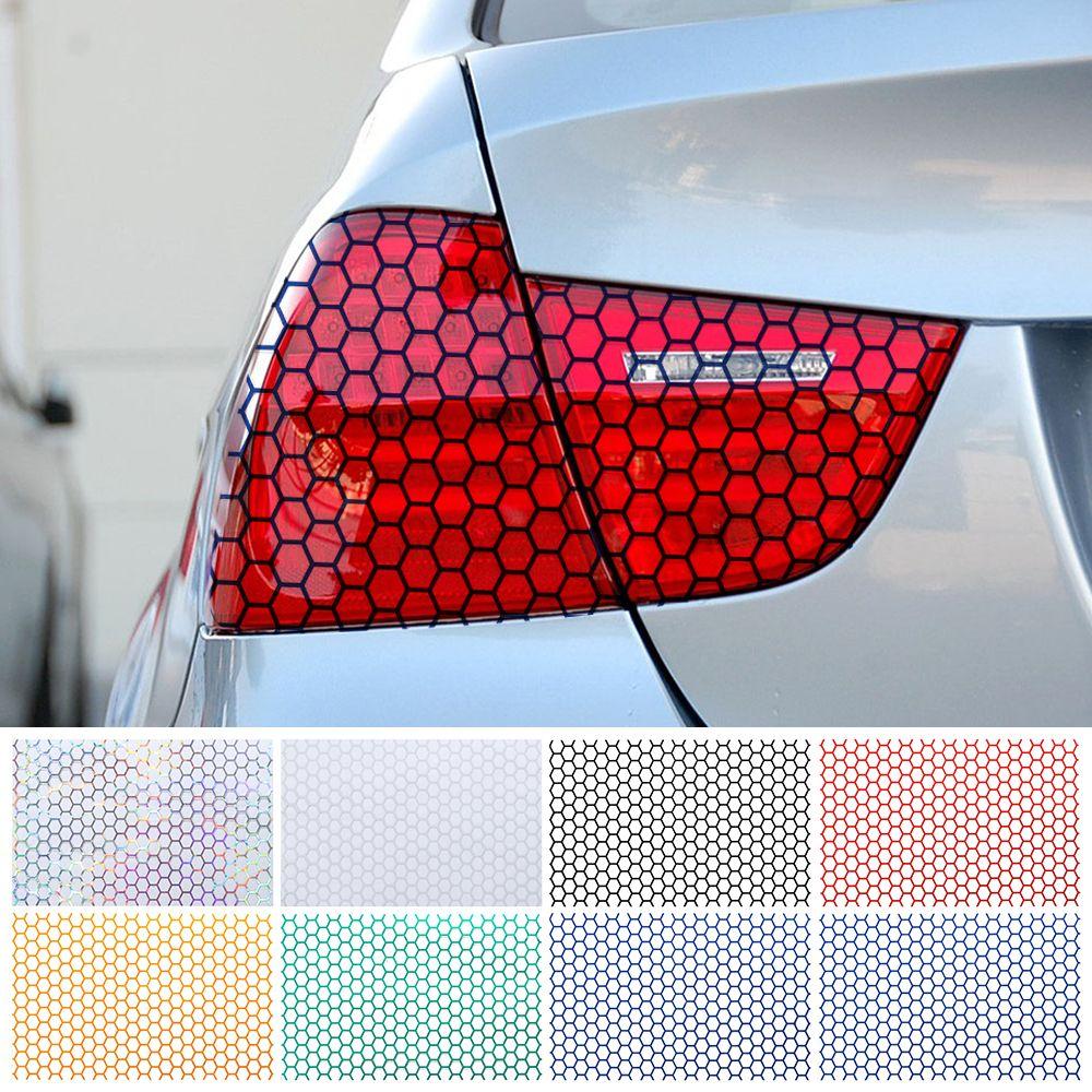 Reflective Material Car Styling Honeycomb Sticker Car Rear Tail Light Cover Tail-lamp Decal