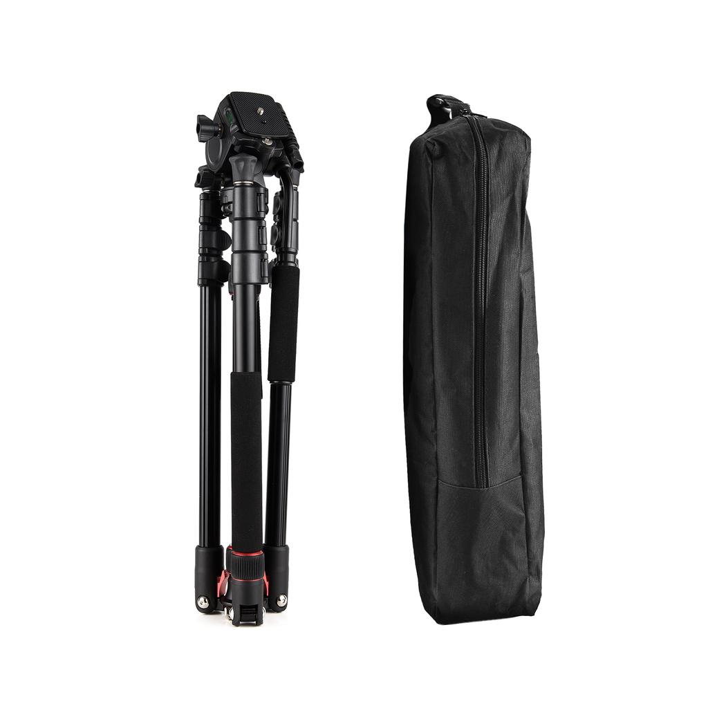 Andoer Профессиональный портативный алюминиевый штатив-монопод для камеры 200 см 78,7 дюйма 4 секции Грузоподъемность 5 кг с 3-сторонней гидравлической головкой