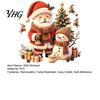 No Residue Seasonal Wall Decor Cute Santa Snowman Christmas Decals, Removable PVC Stickers with Decorative for Smooth Surfaces Elf Gift Elements,