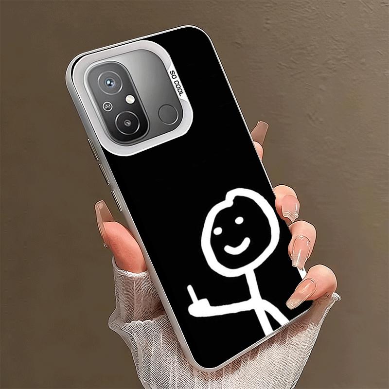 Смешной Стикмен Мэтчмен Мягкий Чехол для Телефона для Xiaomi Redmi 15C 15 14C 13C 12C Poco X5 X6 X7 Pro X3 F8 F7 Ultra M8 13 12 Задняя Крышка