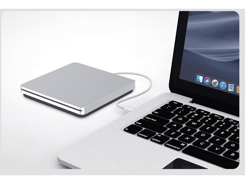 Высокоскоростной внешний DVD-привод с USB-C/USB, с загрузкой диска через слот
