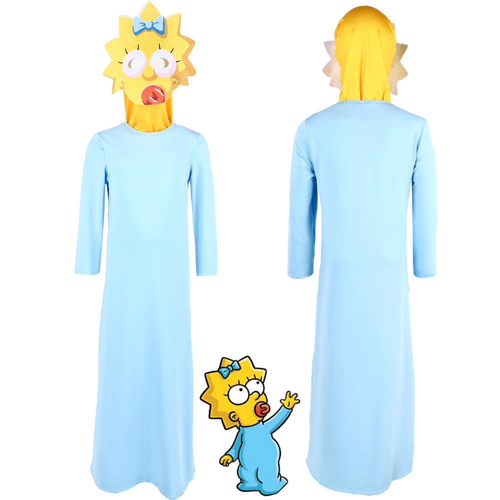Simpsons-Themed Parent-Child Cosplay Outfit: Matching Performance Costumes
