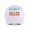 Easily Distracted By Rocks Geology Quote Graphic Baseball Cap Fashion Unisex Sunhat Womens Outdoor Sports