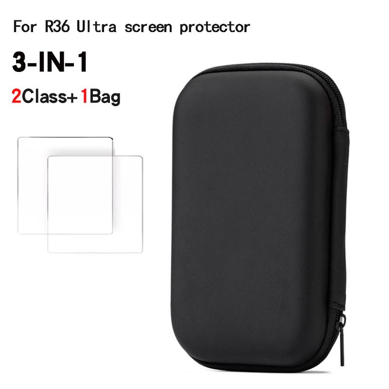 For R36 Ultra game console storage bag EVA hard shell anti pressure waterproof bag anti scratch screen protector silicone case