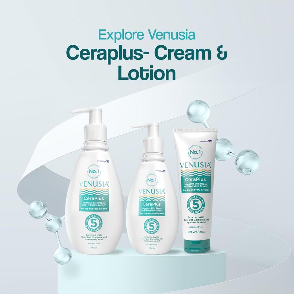 Доктор. Увлажняющий лосьон Reddy's Venusia CeraPlus 300 г Для сухой кожи с керамидами и гиалуроновой кислотой