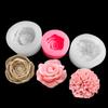 3D Rose Bloom Shape Cake Fondant Silicone Mold Flower Candle Mold Cupcake Jelly Candy Chocolate Decoration Baking Tool Mould